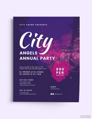 City Angels Party Flyer Template