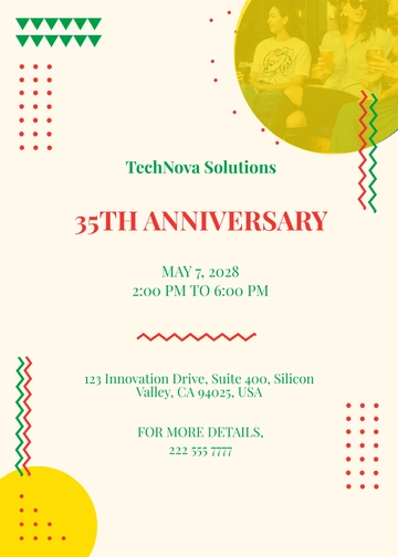 Free Business Anniversary Invitation Template to Edit Online