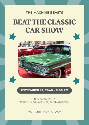 Car Show Invitation Template - Edit Online & Download