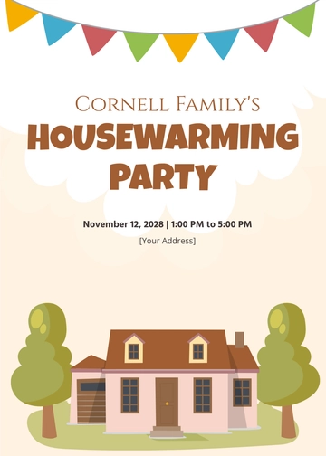 Free Colorful Housewarming Invitation Template to Edit Online
