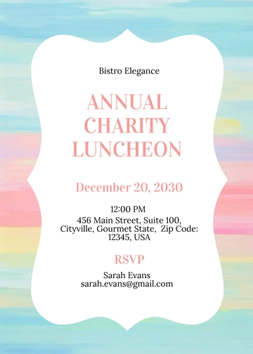 Free Luncheon Invitation Template to Edit Online