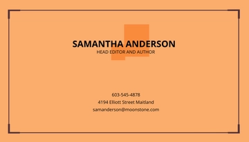 Free Writer Business Card Template to Edit Online