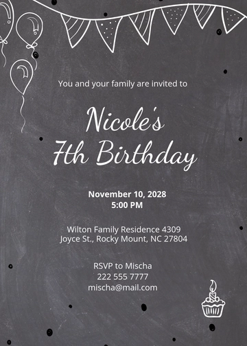 Free Chalkboard Invitation Template to Edit Online