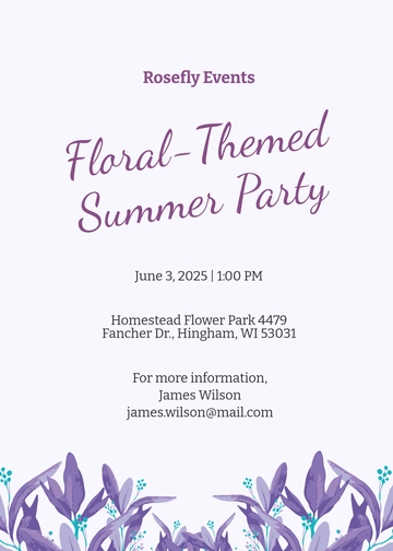 Free Floral Invitation Template to Edit Online