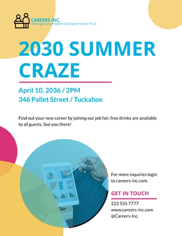 Free Job Fair Recruitment Flyer Template to Edit Online
