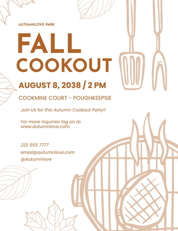 Free Fall Cookout Flyer Template to Edit Online