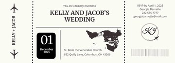 Free Save The Date Boarding Pass Invitation Template to Edit Online