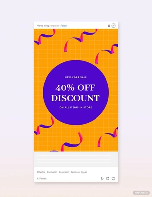 Holiday Discount Sale Tumblr Post Template