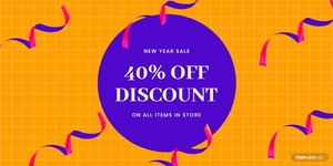 Holiday Discount Sale Twitter Post Template