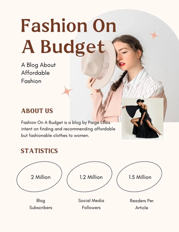 Free Fashion Medias Kit Template to Edit Online