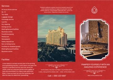 Free Hotel A3 Brochure Template to Edit Online