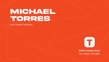 Free Computer Repair Business Card Template to Edit Online