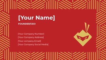 Free Gold And Red Business Card Template to Edit Online