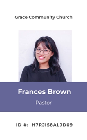Free Sample Church ID Card Template to Edit Online