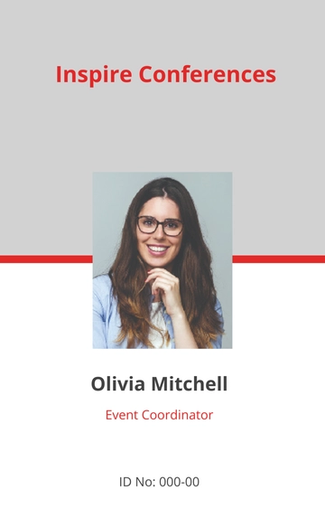 Free Blank Event ID Card Template to Edit Online