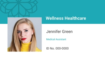 Free Blank Healthcare ID Card Template to Edit Online