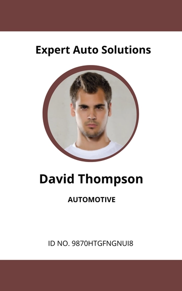 Free Body Shop ID Card Template to Edit Online