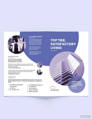 Apartment/Condo Development Bi-fold Brochure Template