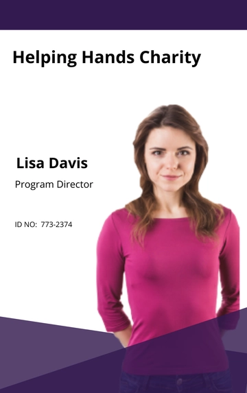 Free Charity ID Card Template to Edit Online