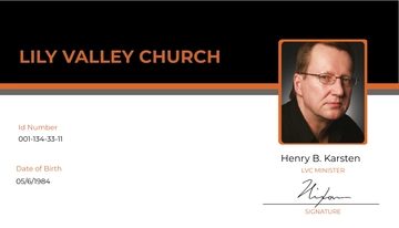 Free Minister Church Card Template to Edit Online