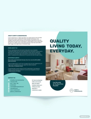 Apartment/Condo Sale Bi-fold Brochure Template