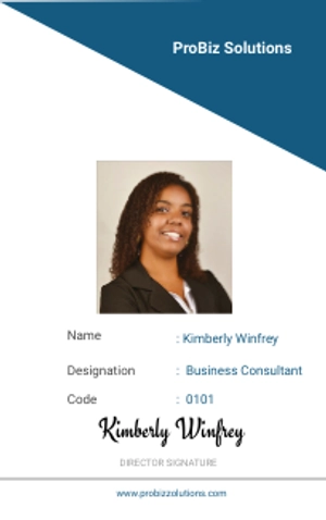 Free Business Solutions ID Card Template to Edit Online