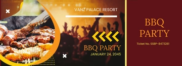 Free BBQ Party Ticket Template to Edit Online