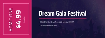 Free Gala Festival Event Ticket Template to Edit Online