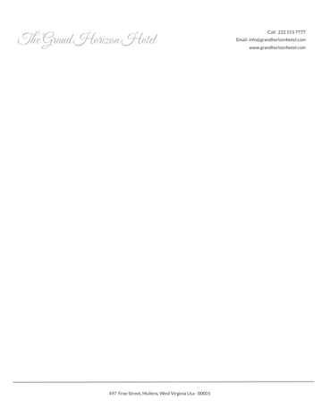 Free Luxury Hotel Letterhead Template to Edit Online