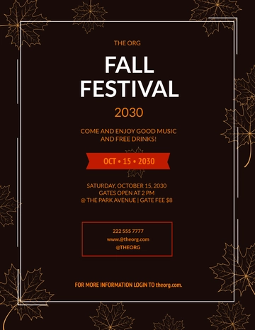 Free Autumn Festival Flyer Template to Edit Online