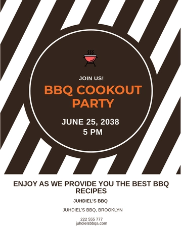 Free Bbq Cookout Party Flyer Template to Edit Online