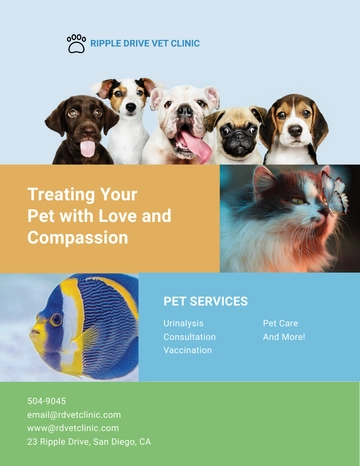 Free Vet Clinic Flyer Template to Edit Online
