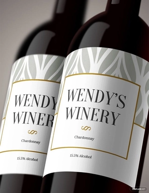 Wine Bottle Template