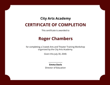 Free Workshop Completion Certificate Template to Edit Online