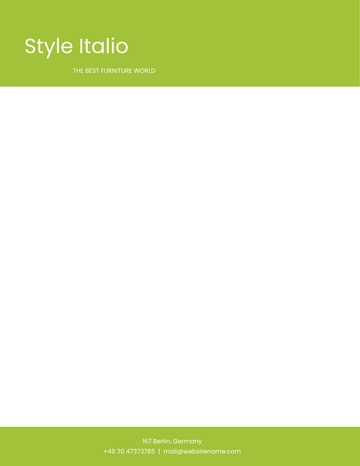 Free Furniture Store Letterhead Template to Edit Online