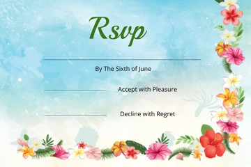 Free Beach Wedding Rsvp Card Template to Edit Online