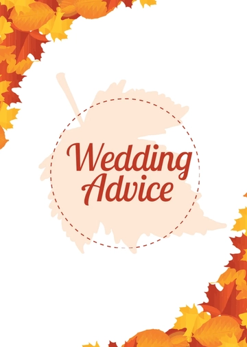 Free Fall Wedding Advice Card Template to Edit Online