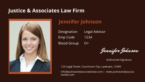 Free Legal Services ID Card Template to Edit Online