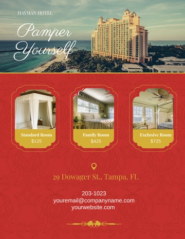 Luxury Hotel Flyer Template - Edit Online & Download