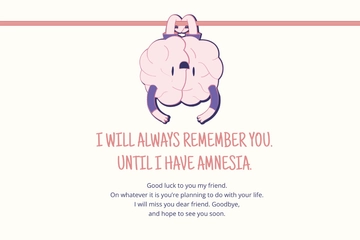 Free Funny Farewell Card Template to Edit Online