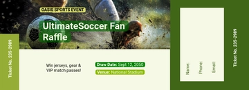 Free Soccer Raffle Ticket Template to Edit Online