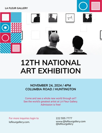 Free Art Show Exhibition Flyer Template to Edit Online