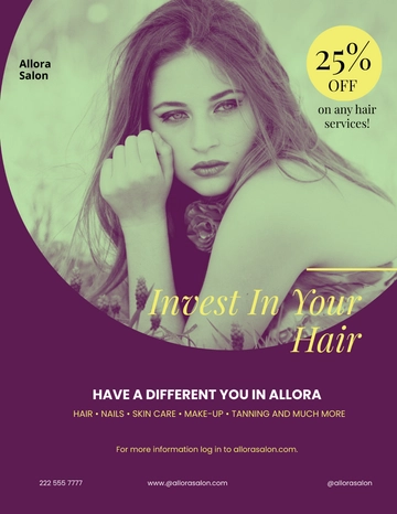 Free Salon Promotional Flyer Template to Edit Online
