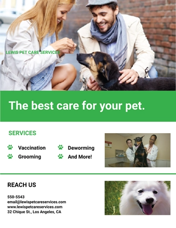 Free Pet Care Services Flyer Template to Edit Online