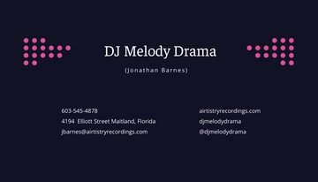 Free Elegant DJ Business Card Template to Edit Online Free Elegant DJ Business Card Template to Edit Online