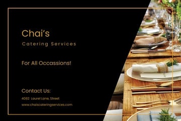 Free Catering Services Postcard Template to Edit Online