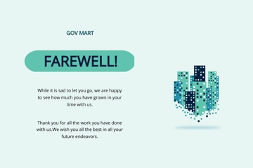 Free Professional Farewell Card Template to Edit Online