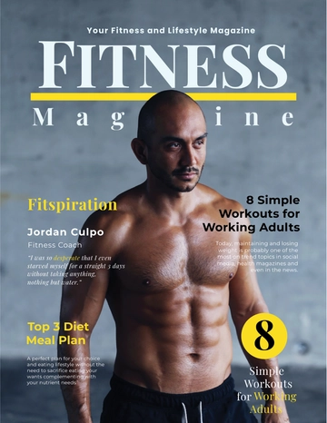 Free Fitness Magazine Template to Edit Online