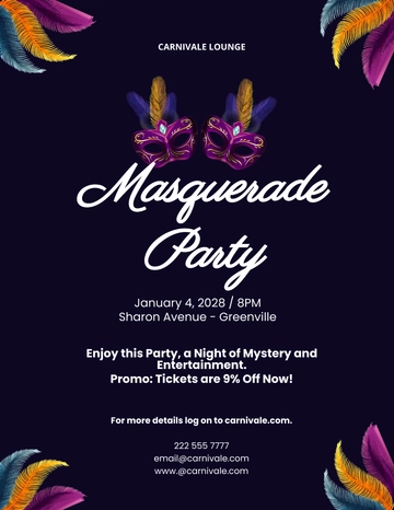 Free Masquerade Carnival Flyer Template to Edit Online Free Masquerade Carnival Flyer Template to Edit Online