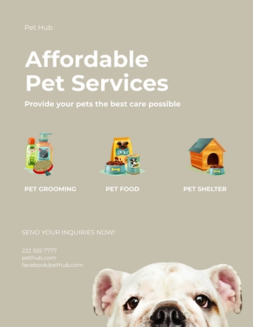 Free Pet Services Flyer Template to Edit Online